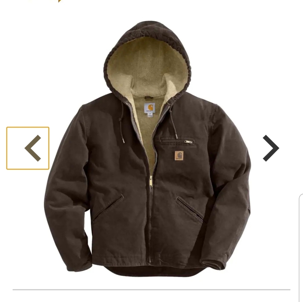 Dark brown sandstone sherpa lined sierra jacket